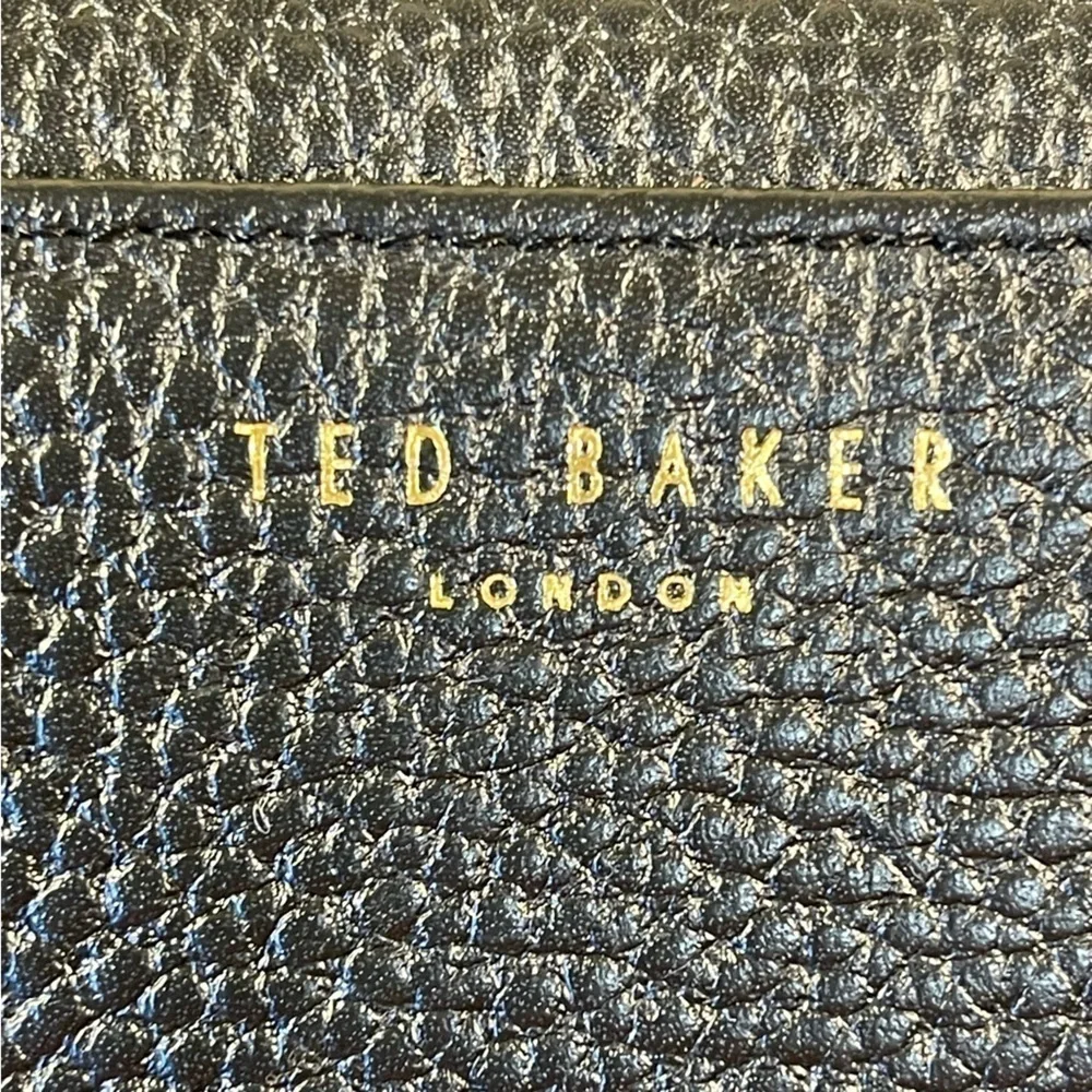 Ted Baker Cimmy Black Leather Knotted Crossbody Matinee Wallet on Chain